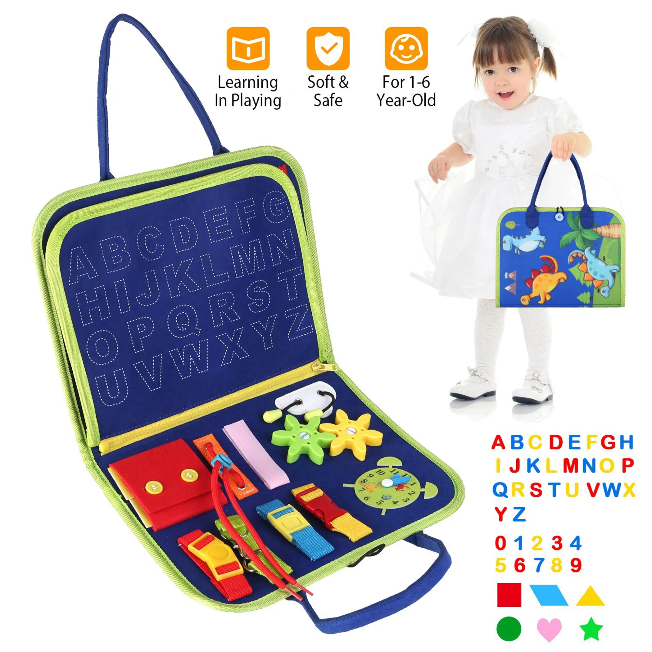 Kids Busy Board Sensory Toy - Image 4