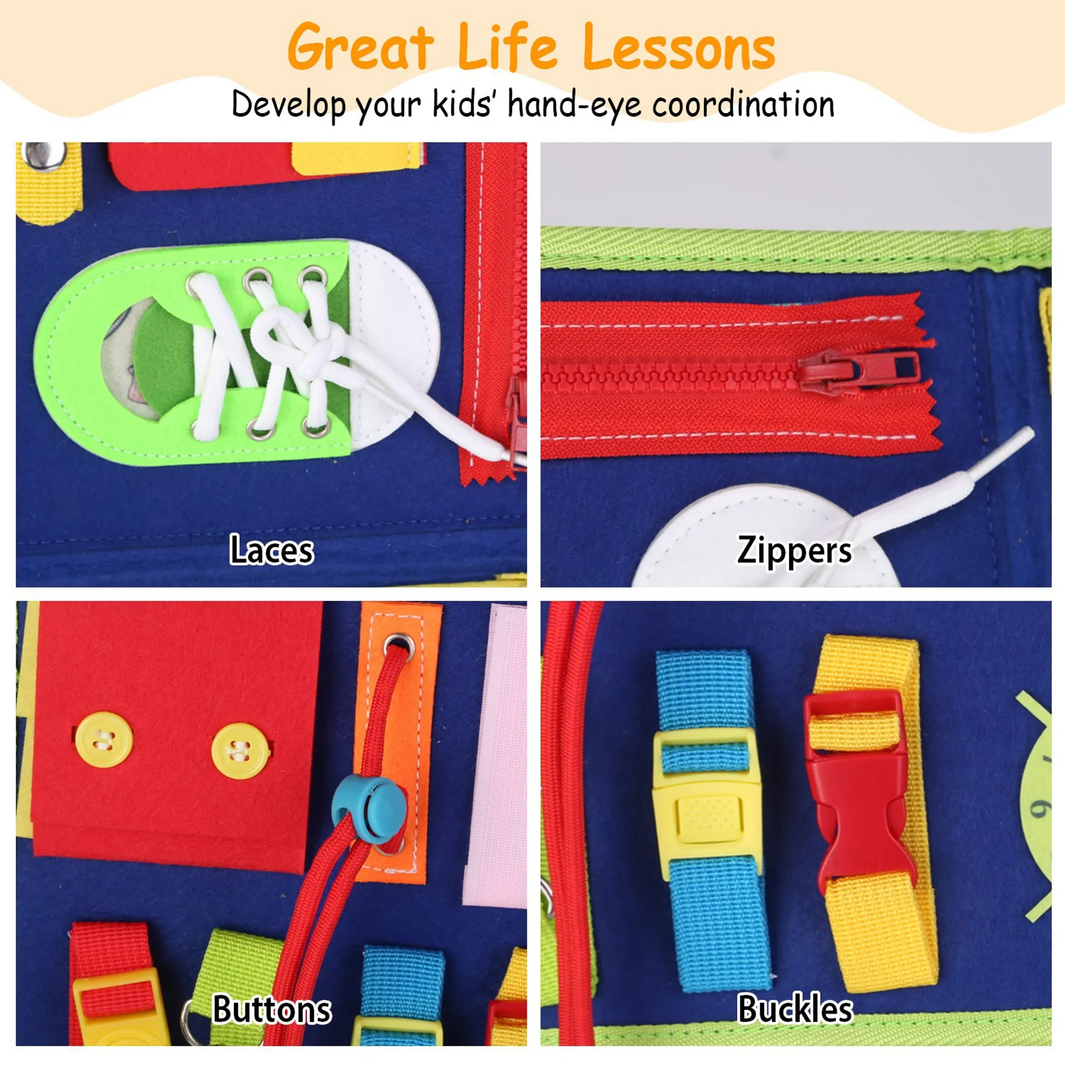 Kids Busy Board Sensory Toy - Image 5