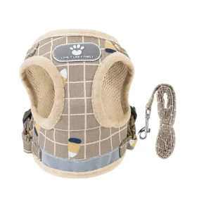 Dog Harness and Leash Set Breathable Mesh Adjustable Reflective