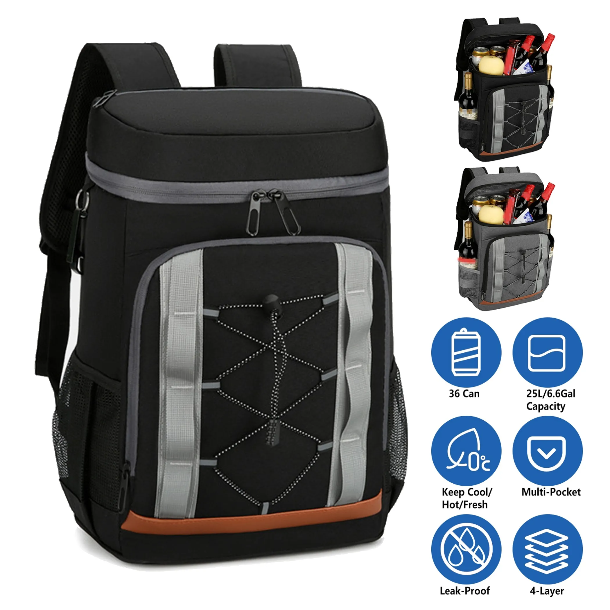 Cooler Backpack 36 Can Leakproof Insulated Cooler Backpack - Image 4