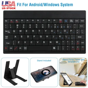 80 Keys Wired Keyboard with Stand for Tablet Portable - Image 3