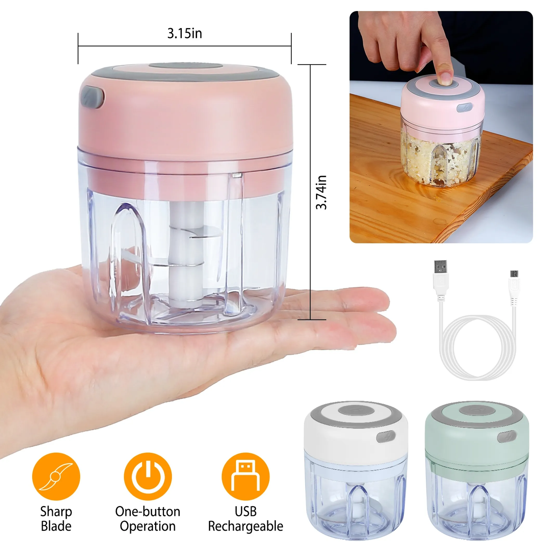 Mini Electric Garlic Chopper - Image 5