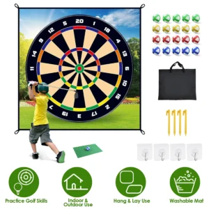 Alternative view of Golf Chipping Dart Game Mat Set