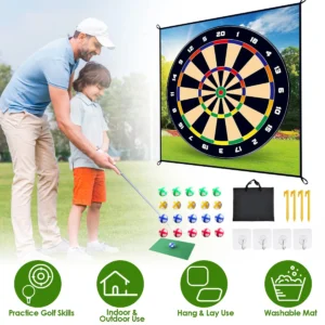 Golf Chipping Dart Game Mat Set - Image 3