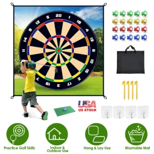 Golf Chipping Dart Game Mat Set - Image 4