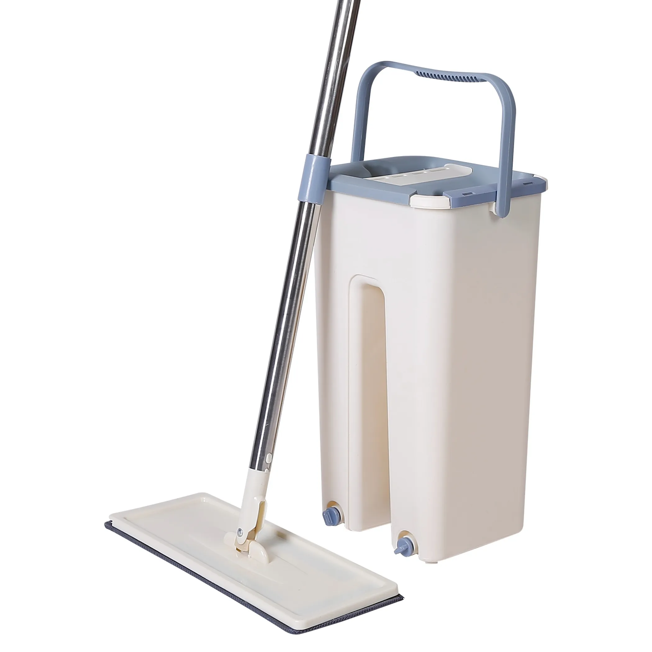Flat Floor Mop Bucket Set 360° Rotating
