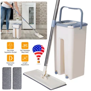 Alternative view of Flat Floor Mop Bucket Set 360° Rotating