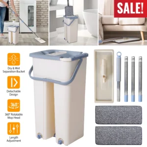 Flat Floor Mop Bucket Set 360° Rotating - Image 4
