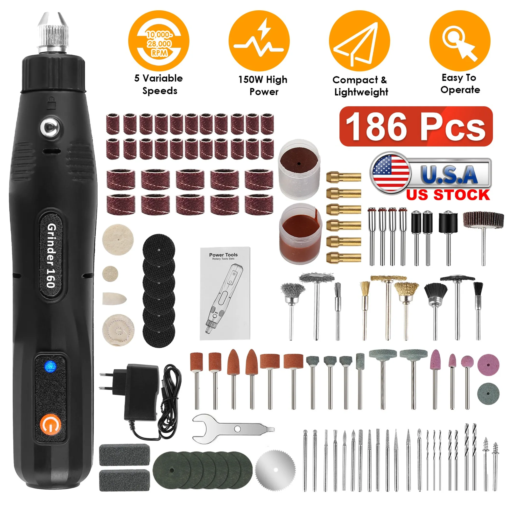 Mini Corded Rotary Power Tool Set - Image 3