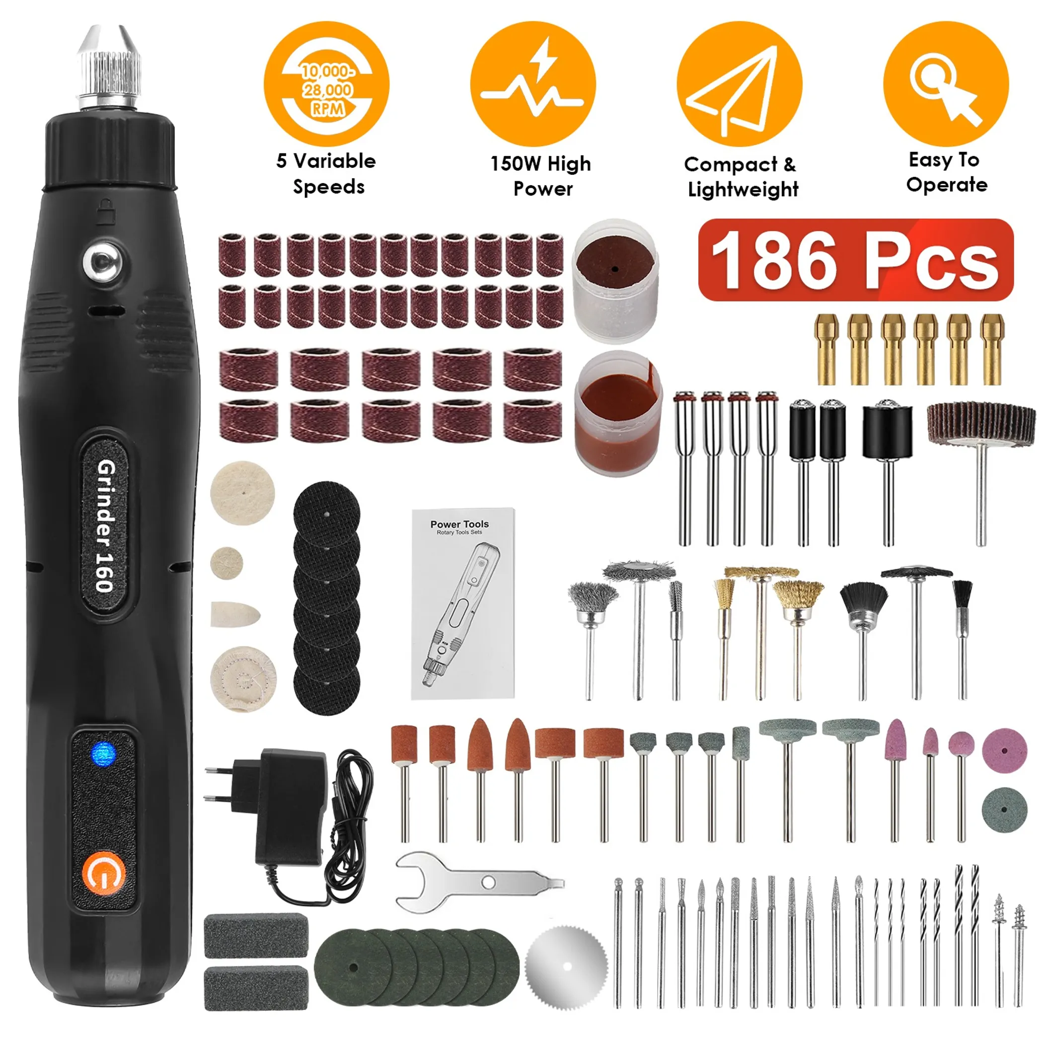Mini Corded Rotary Power Tool Set - Image 4