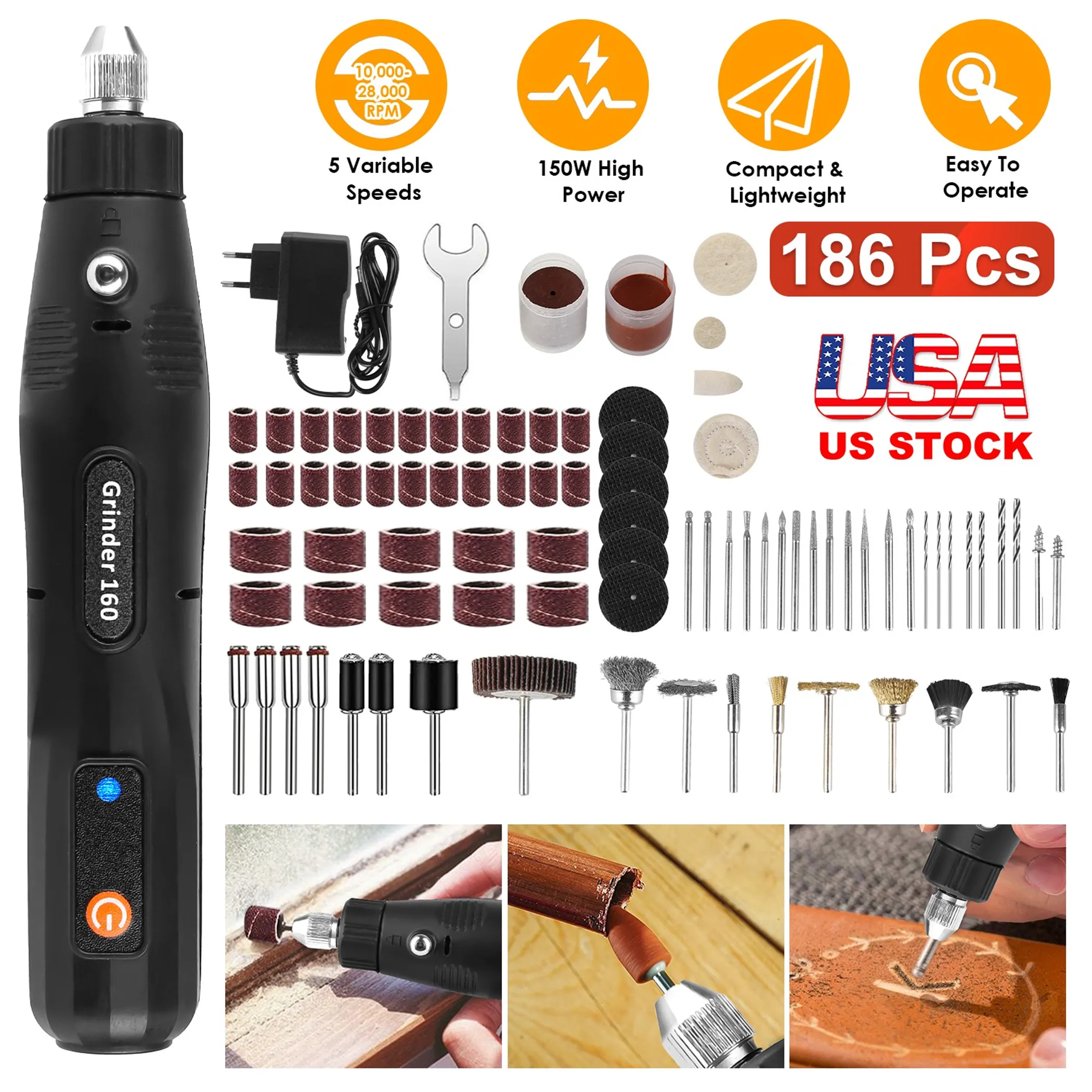 Mini Corded Rotary Power Tool Set - Image 5