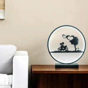 13" Black LED Bedside Table Lamp