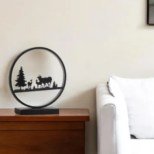 13" Black LED Bedside Table Lamp
