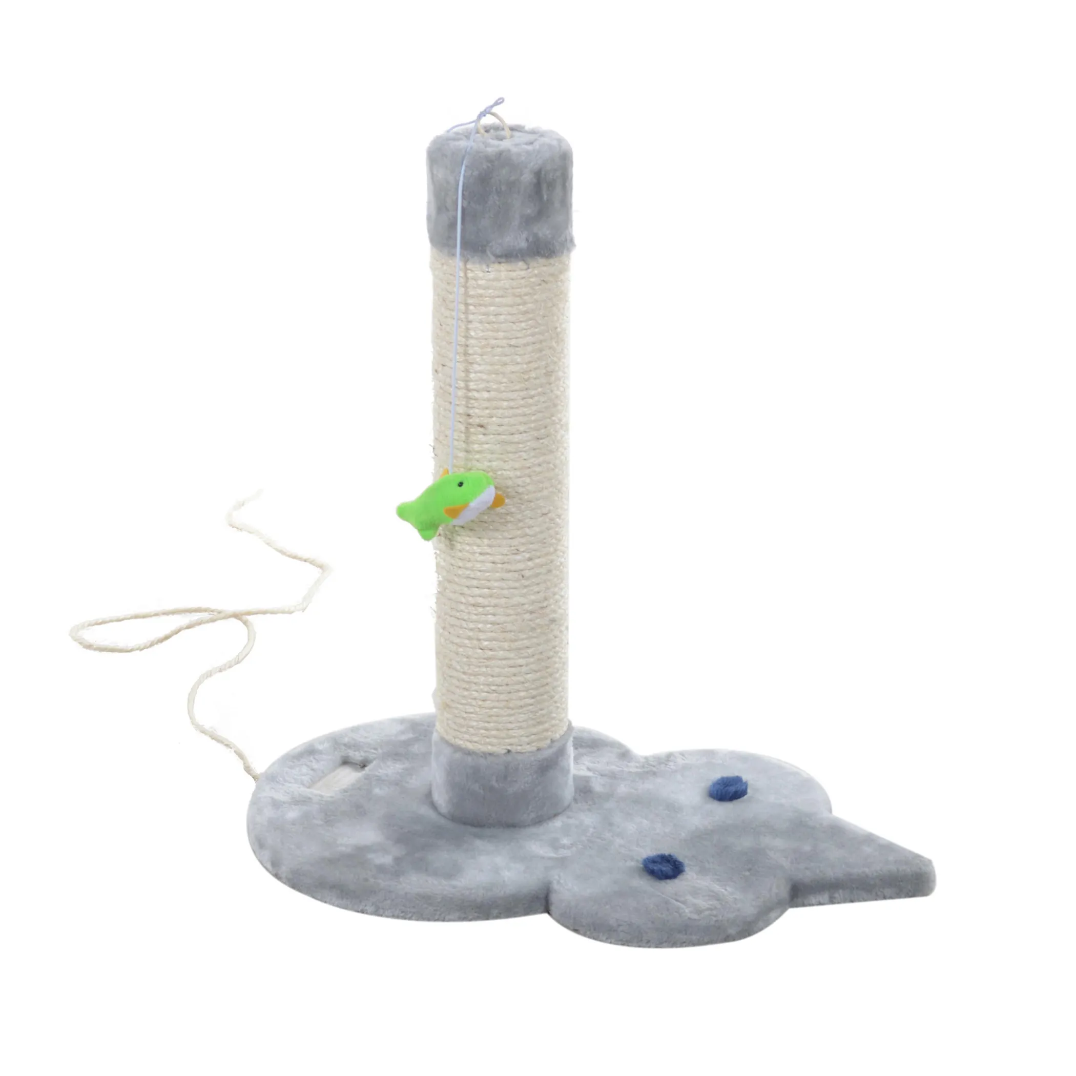 Real Wood Mouse Shape Cat Scratcher with Sisal Post