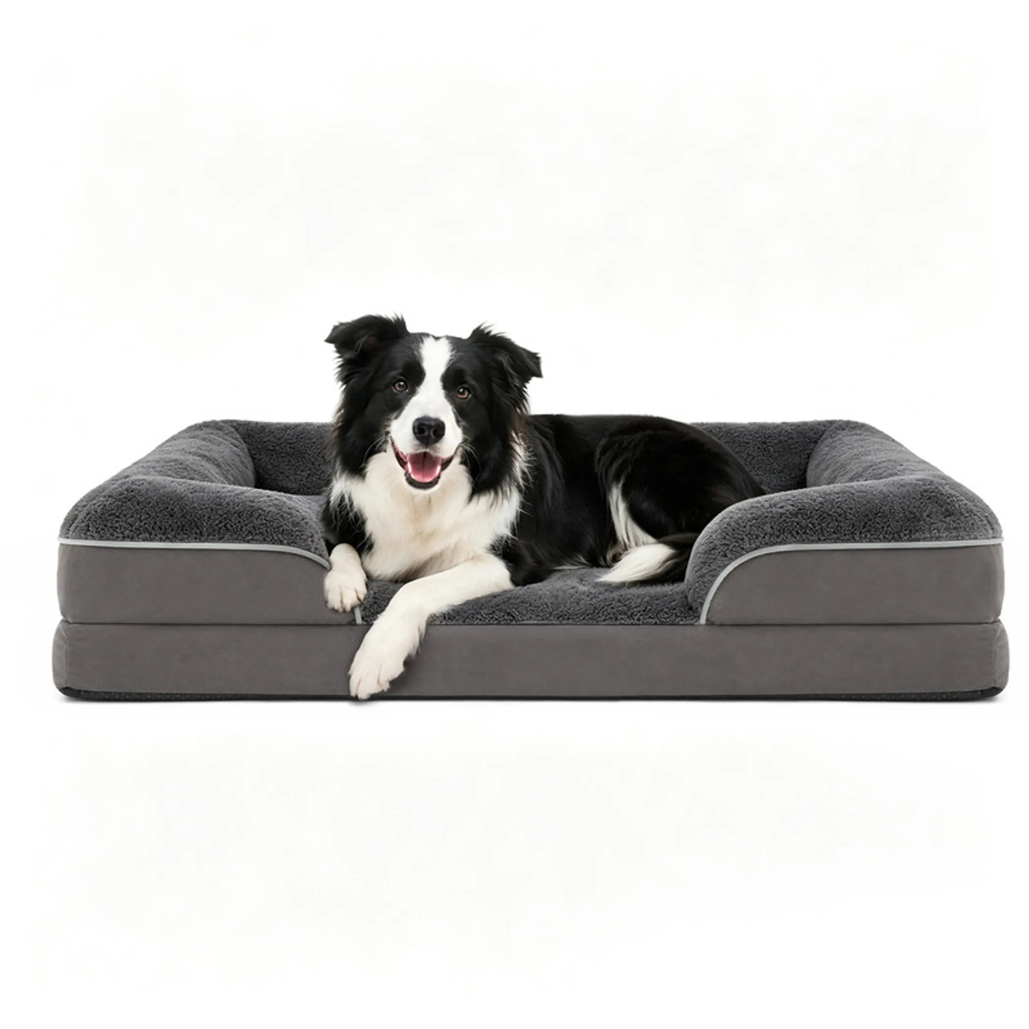 LFC Pets Orthopedic Bolster Dog and Cat Sofa Bed
