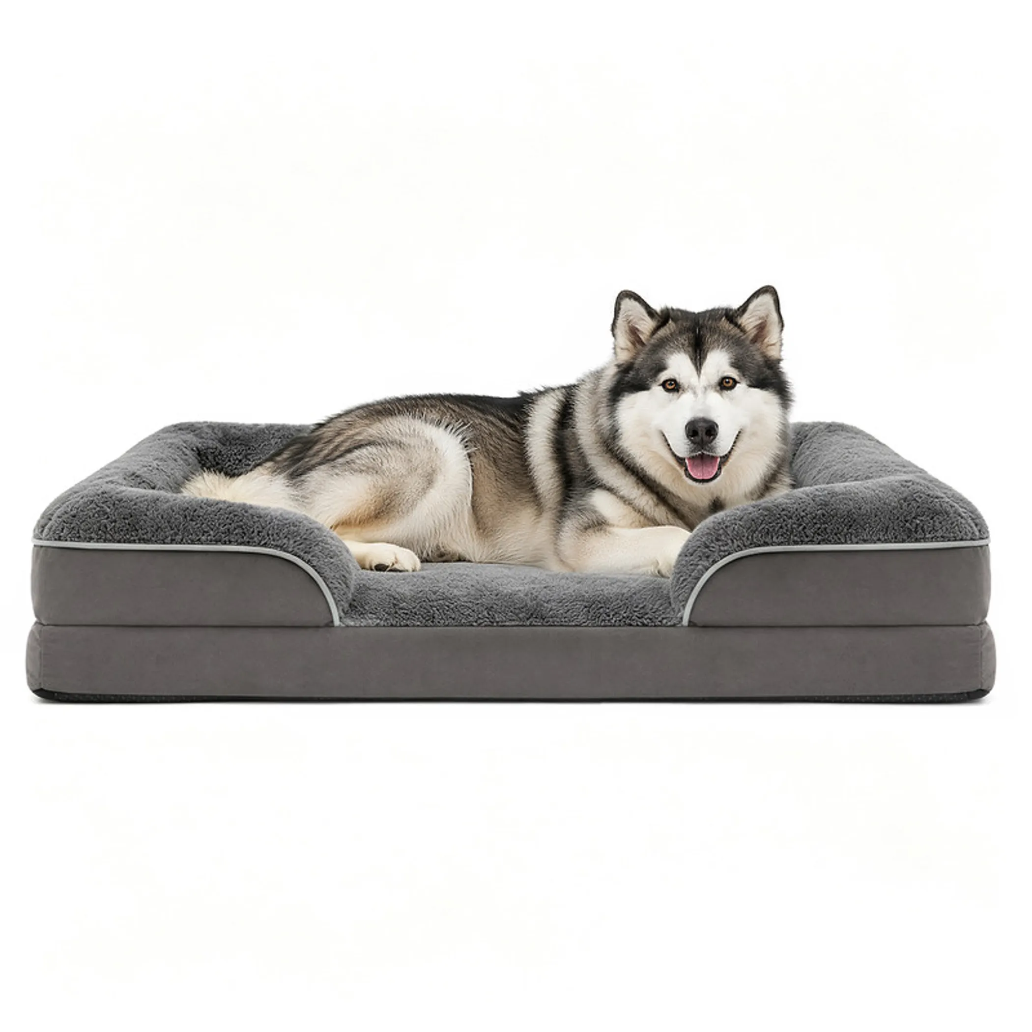 LFC Pets Orthopedic Bolster Dog and Cat Sofa Bed